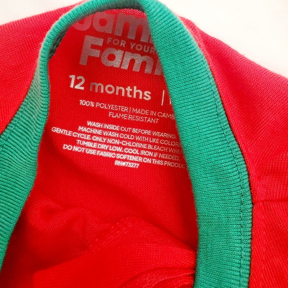 New Merry Christmas cotton zip up footed Pajama - Picture 4 of 4